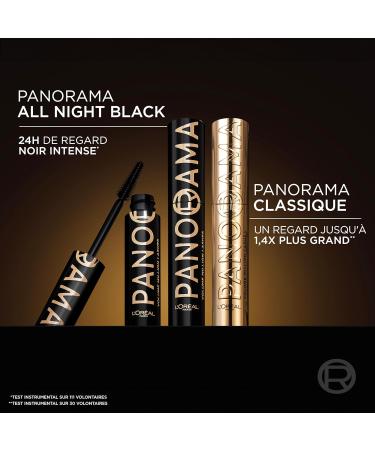 L'Or al Paris - Million Lash Volume Mascara - Panoramic Look & Multiplied Lashes - Ultra-Flexible Formula - Clump-Free - Panorama - Shade: All Night Black (Intense Black) - Buy Online on GoSupps.com