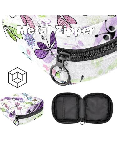 Menstrual Bag with Zipper for Women & Girls - Stylish Dragonfly Painting - Shop Internationally - Buy Online on GoSupps.com