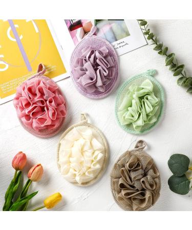 12-Piece Shower Puff Bath Loofah Set - Exfoliating Mesh Pouf Sponges with Hand Strap - Washable Body Scrubber for Men and Women - Buy Online on GoSupps.com