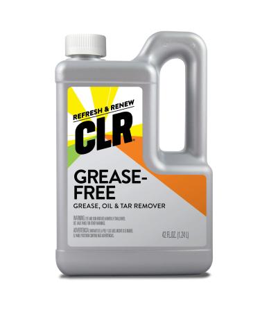 CLR- Grease-Free, Grease, Oil & Tar Remover, 42 Ounce Bottle 42 Fl Oz (Pack of 1)