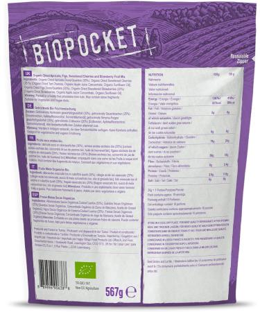 Biopocket Organic Dried Fruit Medley 567g - Premium Mix for Healthy Snacking (Pack of 1) - Buy Online on GoSupps.com
