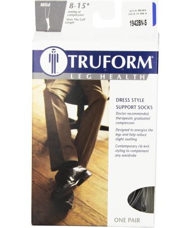 Truform Compression Socks for Men - 8-15 mmHg Knee High Dress Socks Brown Small (Pack of 2) - International Shipping Available - Buy Online on GoSupps.com