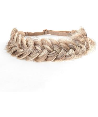 TOECWEGR Extensions Headband Hair Band Braided Classic Chunky Wide Plaited Wedding Fluffy Braids Wig Women Girl Beauty Accessory (Cream Brown) - Buy Online on GoSupps.com