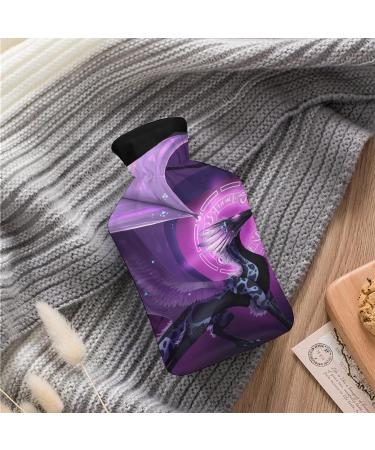Purple Dragon Hot Water Bottle with Plush Cover | Hand Warmer for Adults & Kids | 26.5x15.3cm - International Shipping Available - Buy Online on GoSupps.com