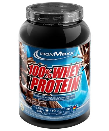 Ironmaxx 100% whey protein powder - pure dark cocoa 900g can |Suck -reduced water -soluble protein powder from whey protein |many different flavors