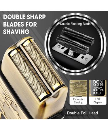 Buy Electric Shavers for Men - 3-Speed Waterproof Razor Head Shavers & Double Foil Trimmer Perfect Gifts for Bald Men & Barbers (Bronze-1 - Buy Online on GoSupps.com