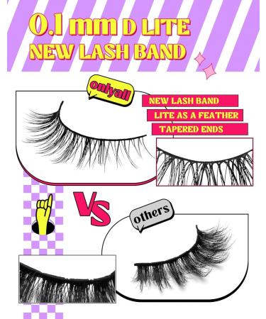 Natural Wispy 3/4 Eye Lashes | Gradient Volume Short False Eyelashes - 7 Pairs HL50 - Shop Internationally - Buy Online on GoSupps.com