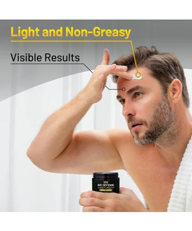 Men's Anti-Aging Moisturizer with Stem Cells - Anti-Wrinkle Skin Cream for Face - Plus Hyaluronic Acid and Peptides - Firming and Tightening Age Defense Cream Made in USA - Day & Night - 2 oz - Buy Online on GoSupps.com