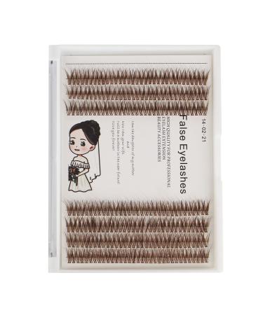 Bodermincer 231 Clusters D Curl Dark Brown Individual Eyelash Extension Fish Tail Cluster Eyelashes Premium Eyelashes Mink Lashes Professional Lash Extension (14mm  Dark Brown) 14mm Dark Brown
