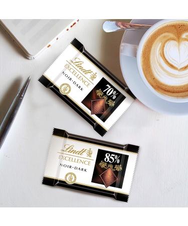 Lindt - EXCELLENCE Mini Square Chocolate Bag - Assortment of 70% Dark and 85% Dark Chocolates 154g - Buy Online on GoSupps.com