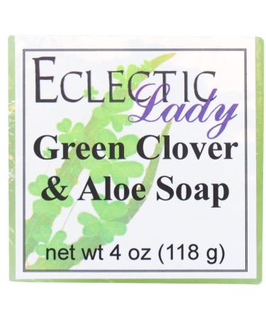 Green Clover And Aloe Glycerin Soap by Eclectic Lady 4 oz Bar