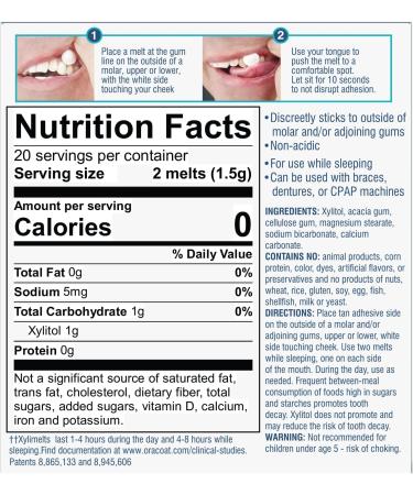 Oracoat Xylimelts Oral Adhering Discs - Slightly Sweet (40 Count, Pack of 4) - Buy Online on GoSupps.com
