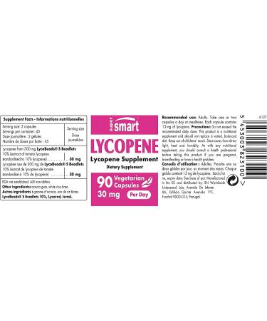 Lycopene 30mg Per Day Capsules - Tomato Extract for Prostate Health - Non-GMO & Gluten-Free - 90ct - Buy Online on GoSupps.com