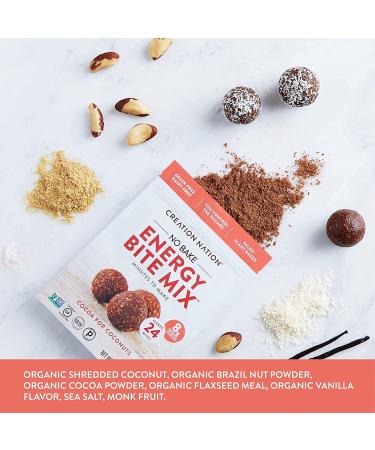 Cocoa For Coconuts No-Bake Protein & Energy Bite Mix - Makes 24 Protein Balls & Bites, 7-9g Protein per Serving, Keto, Paleo, Vegan, Gluten-Free, No Sugar Added - Buy Online on GoSupps.com