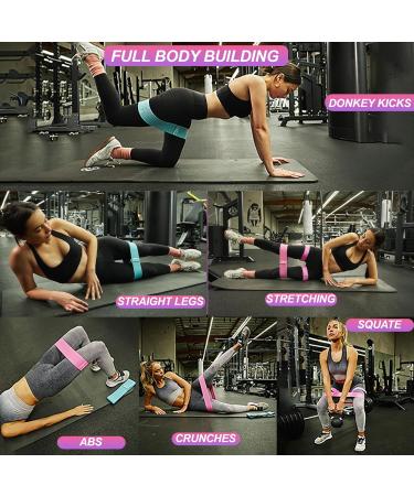 Vikingstrength Booty Bands | Resistance Bands for Legs & Butt | 3 Levels Non-Slip Elastic Workout Bands for Women - Pink - Buy Online on GoSupps.com