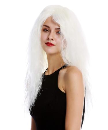 WIG ME UP TYWL017AK-1001 | Long White Blonde Curly Wig for Ladies | Elaborate Kinks & Fairy Style - Buy Online on GoSupps.com