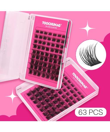 TOOCHUNAG 23A-Fluffy D Curl Eyelash Clusters 8-16mm - Natural DIY Individual Cluster Lashes - Light Russian Strip Lashes for a Flawless Look - Buy Online on GoSupps.com