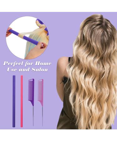 VEGCOO 42 Pcs Flexible Curling Rods Kit 40 Pcs 9.5'' Flexi Rods in 0.3''/0.5'' Diameters with 2 Pcs Steel Pintail Comb for Long Hair Short Hair DIY Hair Salon - Buy Online on GoSupps.com