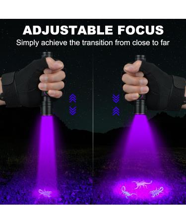 ULTRAFIRE UV 395nm Torch - USB Rechargeable Powerful Ultraviolet LED Black Light Ideal for Resin Curing/Scorpion Detection/Fluorescent Discovery/Pet Urine Disclosure - Pack of 2 - Buy Online on GoSupps.com