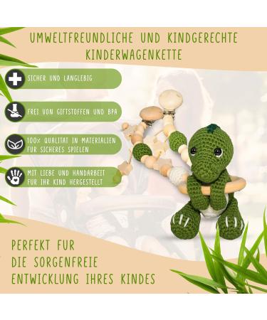 Ariaso Praise Chain - Dino Design Wooden & Cotton Crochet | Perfect Gift for Babies 0+ Months | Includes Gift Card - Buy Online on GoSupps.com