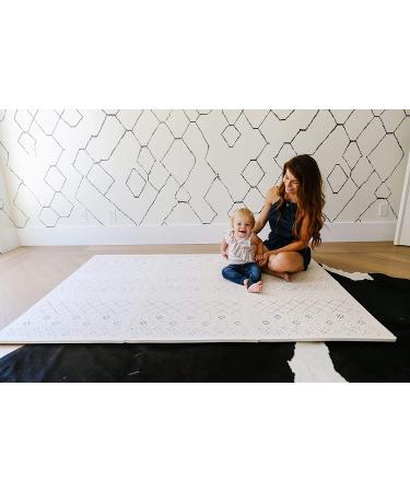 Yay Mats Carter Mudcloth Tan Play Mat | Extra Large 6ft x 4ft Soft & Thick Foam | Non-Toxic, Stylish Design for Infants & Kids | Tummy Time & Playmat - Buy Online on GoSupps.com