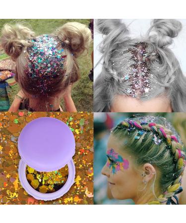 Shop Holographic Chunky Glitter Sequins - 8 PCS Mermaid Glitter Gel for Face Body & Hair | Ultra-Thin Iridescent Sparkles for DIY Art & Party Makeup - Buy Online on GoSupps.com