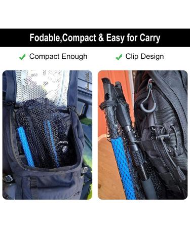 PLUSINNO Fishing Net Fish Landing Net  Foldable Collapsible Telescopic Pole Handle  Durable Nylon Material Mesh  Safe Fish Catching or Releasing Floating Net Telescopic Handle/35"Full - Buy Online on GoSupps.com