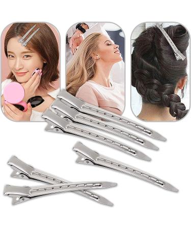 Rmeet Alligator Hair Clips - 24 Pack Metal Crocodile 3.5 Inch Stainless Steel Duck Bill Hair Clamps for Women & Girls - Durable Silver Hair Accessories - Buy Online on GoSupps.com