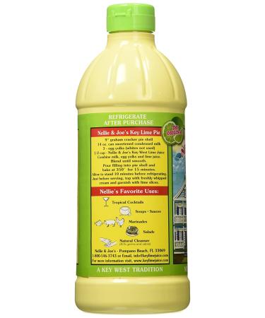 Nellie & Joe Key West Lime Juice 16 Fl Oz - Pack of 3 | Authentic Taste of the Tropics - Buy Online on GoSupps.com