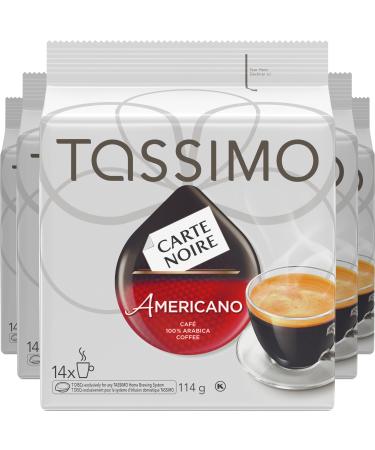 Tassimo Carte Noire Americano Coffee Single Serve T-Discs 114g (5 Boxes of 14 T-Discs)