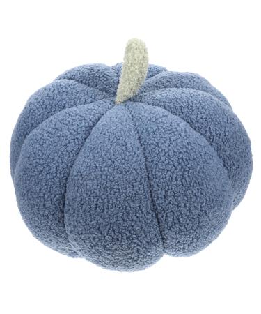 Amosfun Pumpkin Plush Toy Halloween Sofa Throw Pillow Pumkin Decorating Pumpkin Ornament Hugging Pillow Fake Pumpkin Decor for Home Harvest Pumpkin Decoration Autumn 3d Pp Cotton Hug Doll Blue 28X27X20CM