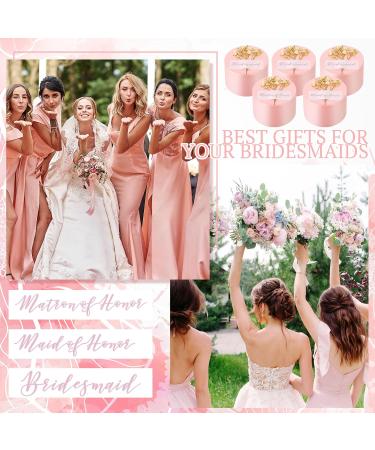 MTLEE Bridesmaid Candles Set - 8 Scented Soy Wax Gifts for Wedding Favors & Bridal Showers | Perfect Proposals & Birthday Gifts (Pink - Buy Online on GoSupps.com