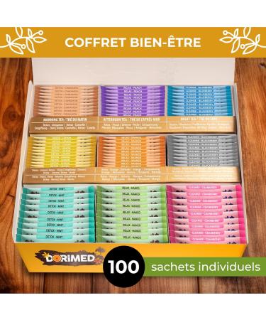 Assortment of 9 Teas & Infusions I Christmas Gift Box I Well-being Tea (100% natural sugar-free gluten-free and GMO-free) I - Buy Online on GoSupps.com
