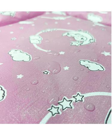 Babynness Waterproof Wrapping - High Quality Wipeable & Easy to Clean Diaper Changing Area - Moon Star Pink 50x70 cm - Expand Your Baby's Comfort - Buy Online on GoSupps.com