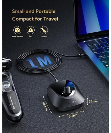 Yinke Type C Charging Station for Braun Series 3 5 6 7 9 XT5 Electric Shaver | 1m USB C Cable | Store & Charge Your Razors (3.5V/12V) - Buy Online on GoSupps.com