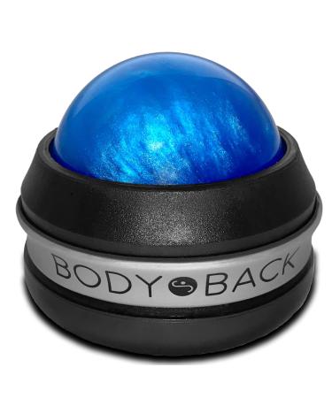 Body Back Manual Massage Roller Ball, Roller Massager, Self Massager, Lacrosse Ball Massager, Back Massage Tool, Self Massage Ball for Sore Muscle & Joint Pain (Blue) 1-pack - BLUE