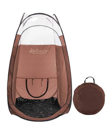 Belloccio Brand Brown Colored Professional Airbrush and Turbine Spray Tanning Tent Booth with Nylon Carrying Bag