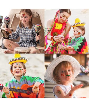 Fiesta Party Supplies Tattoos - 75 Pieces for Cinco De Mayo & Bachelorette Parties - Buy Online on GoSupps.com