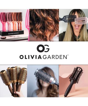 Olivia Garden Fingerbrush - Medium Boar & Nylon Bristles in Black | International Shipping Available - Buy Online on GoSupps.com