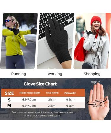 Winter Touchscreen Gloves for Men & Women | Windproof Elastic Thermal Wool Gloves in Black - Buy Online on GoSupps.com