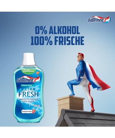 Odol-med3 Mouthwash Extra Fresh 500ml - Alcohol-Free Oral Care | International Shipping - Buy Online on GoSupps.com