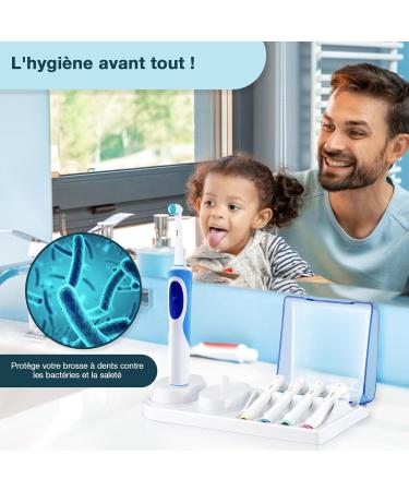 Electric Toothbrush Holder for Oral B with Cover - Electric Toothbrush Holder Base - Toothbrush Head Holder - Buy Online on GoSupps.com