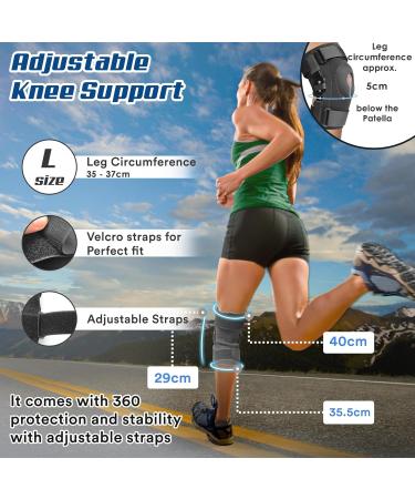 Adjustable Knee Braces for Pain Relief - Support for Arthritis Meniscus Tear & ACL - Medical Wraps for Men & Women - Large Size - Buy Online on GoSupps.com