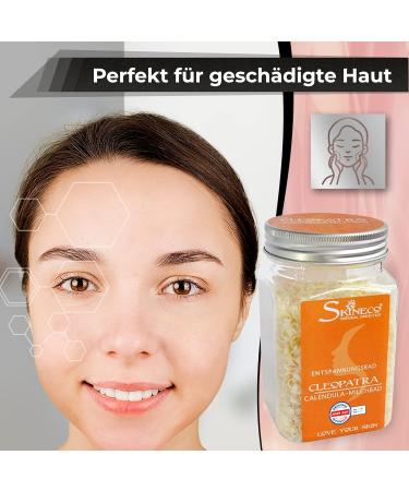 Skineco Cleopatra Milk Bath | Sustainable Bath Additive with Calendula & Goat Milk | Feel-good Bath for Sensitive Skin | Relaxation Bath | Care Bath | Handmade Natural Cosmetics | for Skin Care - Buy Online on GoSupps.com