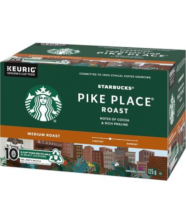 STARBUCKS PIKE PLACE Roast Medium Roast Ground Coffee K-CUP Pods 10 ct Box Pike Place 125 g (Pack of 1) - Buy Online on GoSupps.com