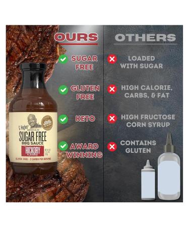 G Hughes Smokehouse Sugar Free BBQ Sauce Hickory 18 Ounce - Buy Online on GoSupps.com