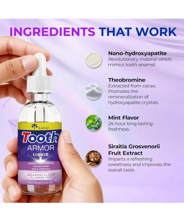 Cavity Healing Tooth Armor: Nano Hydroxyapatite Daily Care Drops for Tooth Surface Support - Gentle Oral Care for Sensitive Teeth Fluoride-Free 2 FL OZ 2 Fl Oz (Pack of 1) - Buy Online on GoSupps.com