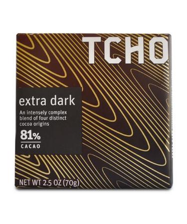 Tcho Chocolate Cacao,81%,Extra Dark 2.5 Oz (Pack Of 12)12