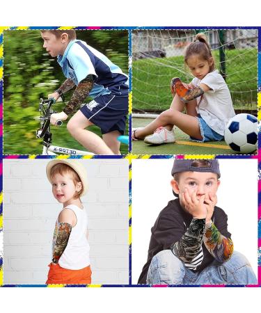 12-Piece Kids Tattoo Arm Sleeves Set - UV Sun Protection - Rich Patterns - Buy Online on GoSupps.com