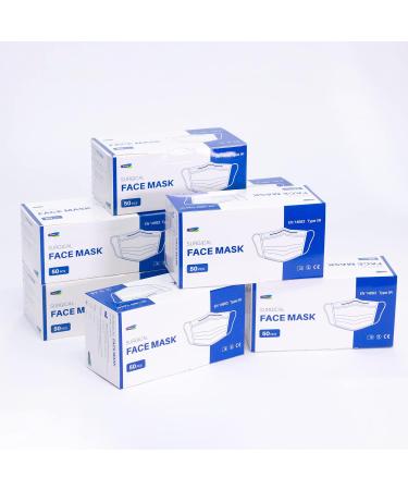 Show-me Type IIR fluid resistant surgical Face Masks Disposable Face Masks For Everyday Use Essential Face Mask For Bacterial protection Pack of 400 Colour - White One Size 8 count (Pack of 50) - Buy Online on GoSupps.com